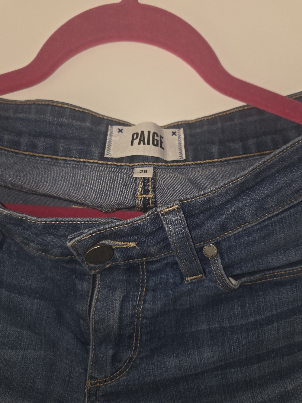 PAIGE Midrise Denim Jeans - Blue